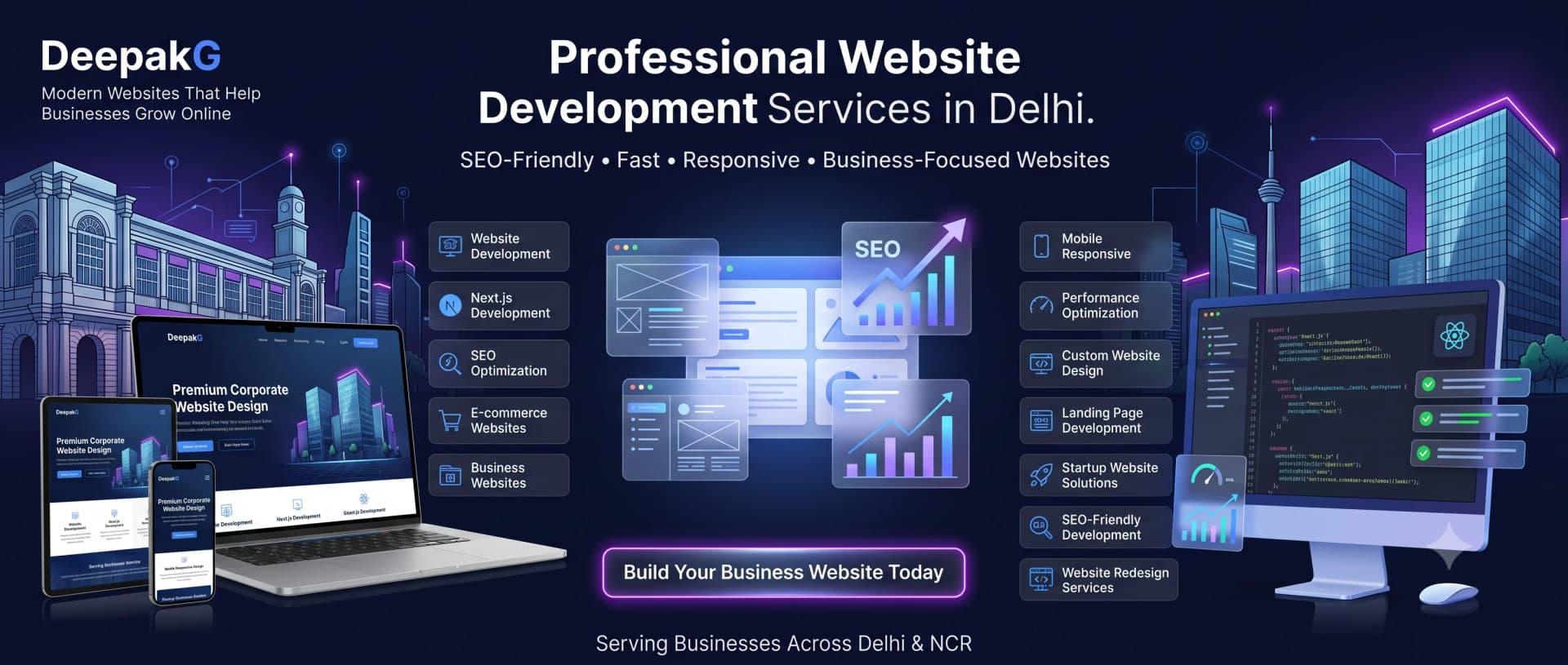 Professional website development services in Delhi | Deepak G